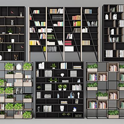 现代铁艺书柜书架