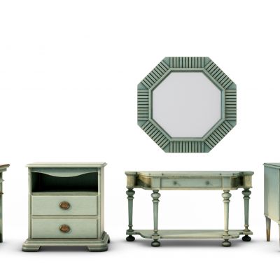 欧式床头柜梳妆台组合