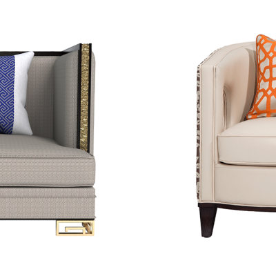 新中式单人沙发组合