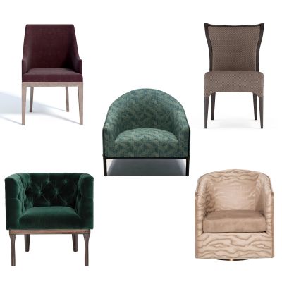 新中式单人沙发组合