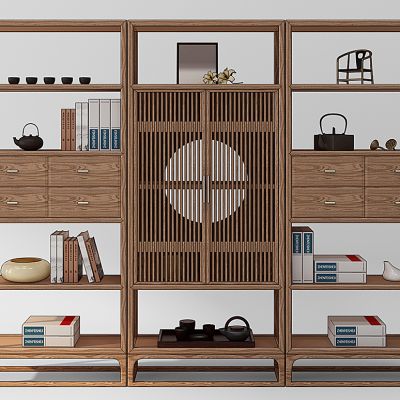 阅界新中式装饰柜书柜
