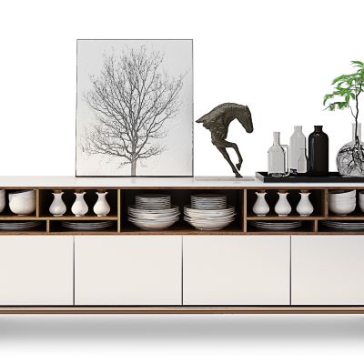 现代储物柜餐具