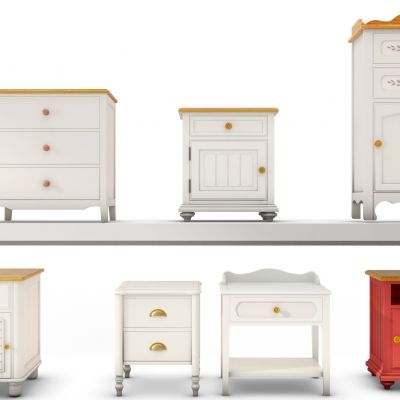欧式床头柜矮柜组合