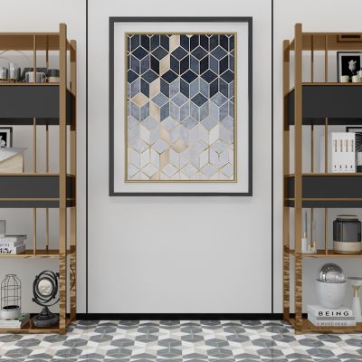 现代轻奢书房书柜书架