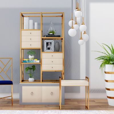 现代轻奢简欧式书柜书架