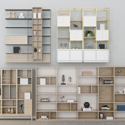 北欧现代装饰柜书柜书架