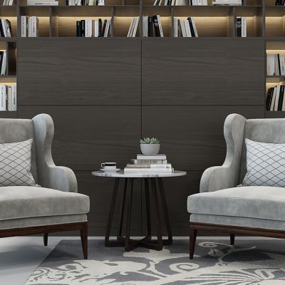 后现代单人沙发书柜