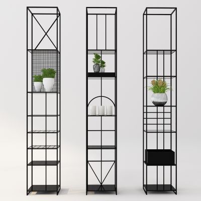 北欧铁艺装饰架饰品架花艺花瓶书架