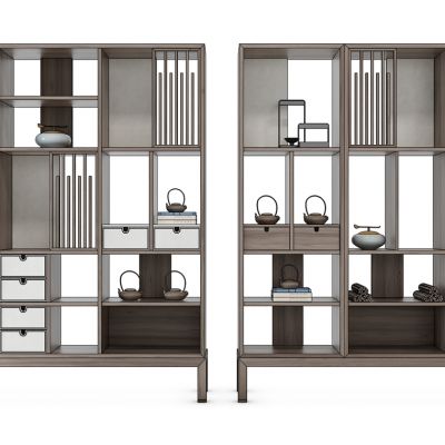 新中式装饰架装饰柜书柜