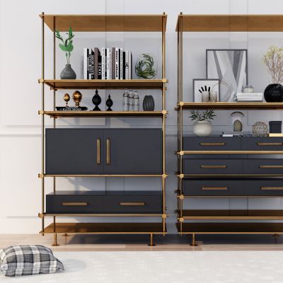 现代轻奢书柜书架装饰柜