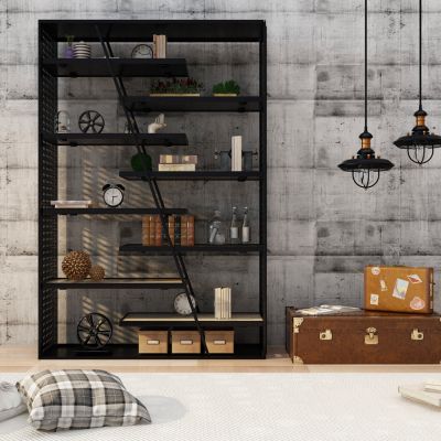 北欧现代装饰柜书柜书架皮箱