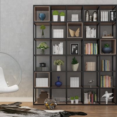 工业风铁艺现代装饰架书架吊椅组合