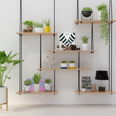 现代吊兰绿植盆栽装饰架组合