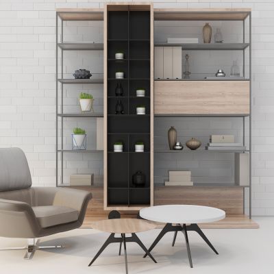 北欧现代书柜书架装饰柜