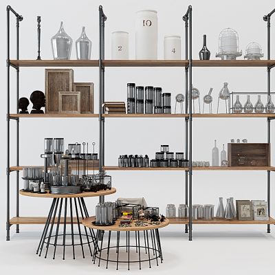 现代钢管装饰架器皿