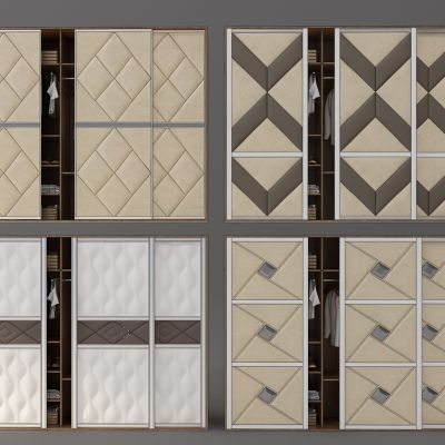 软包衣简欧式现代皮革柜