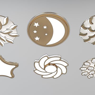 现代吸顶灯组合