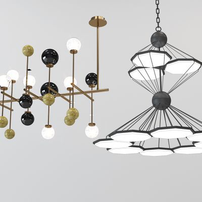 现代球形吊灯组合