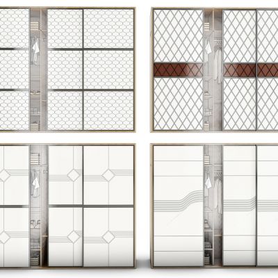 现代软包衣柜组合