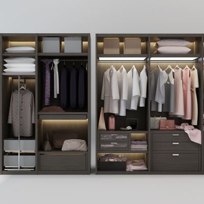 现代衣柜衣帽间组合