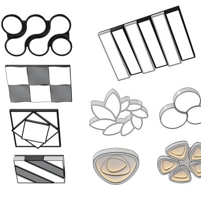 现代吸顶灯组合