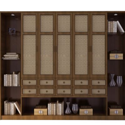 新中式多功能衣柜摆件组合