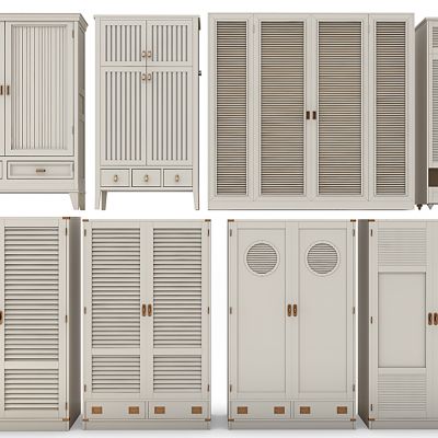 欧式美式田园衣柜