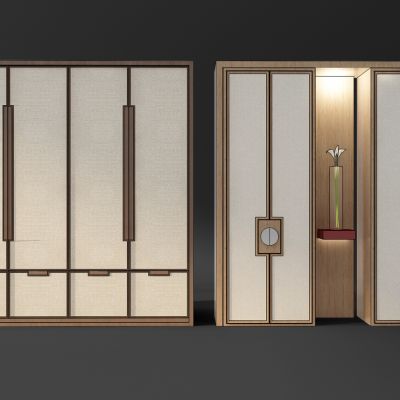 新中式衣柜把手组合