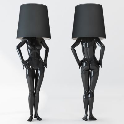 现代人物落地灯组合