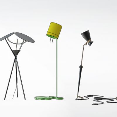 现代落地灯组合