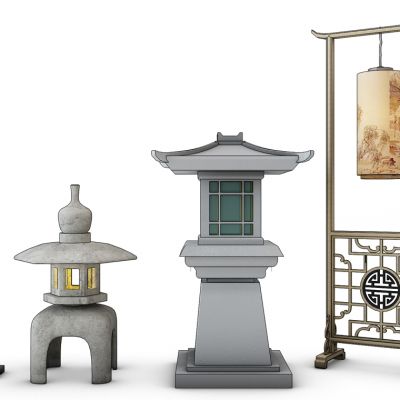 中式落地灯石灯