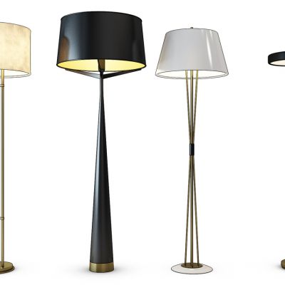 现代金属落地灯组合