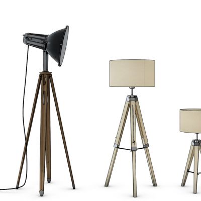 现代落地灯组合