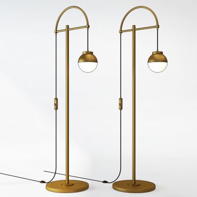 现代金属落地灯组合