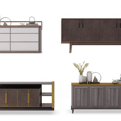 中式玄关柜电视柜组合