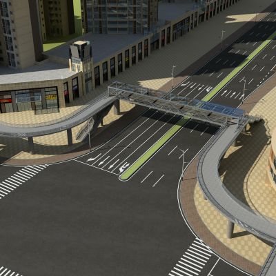 现代天桥道路