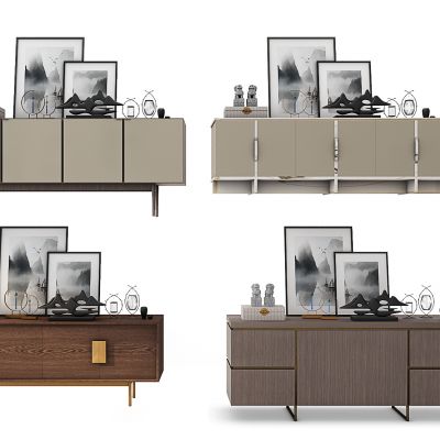 现代中式玄关柜电视柜