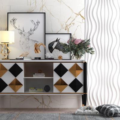 现代简欧式轻奢餐边柜玄关柜