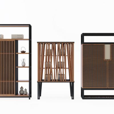 中式实木装饰柜组合