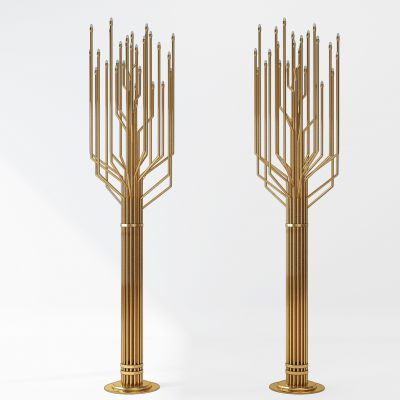 现代金属落地灯组合