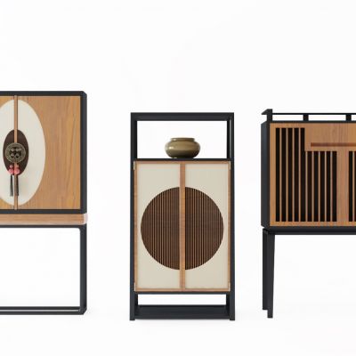 中式实木装饰柜组合