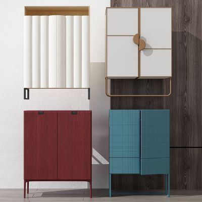 现代简欧轻奢边柜玄关柜装饰柜边柜组合