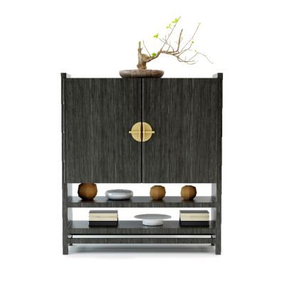 中式边柜及屏风