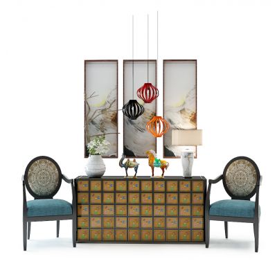 美式混搭玄关柜