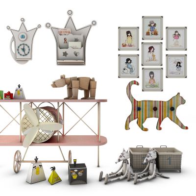 儿童创意边柜玩具组合