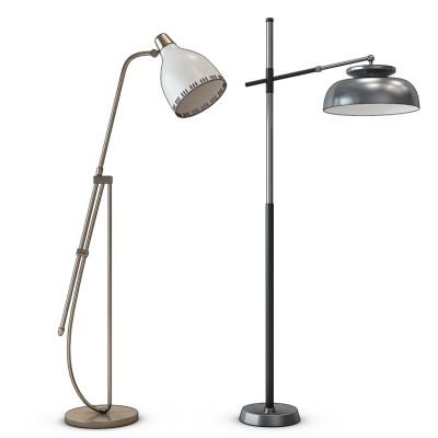 现代金属落地灯组合