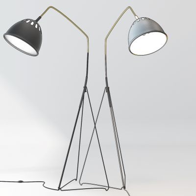 现代金属落地灯组合