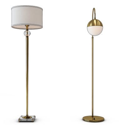 现代金属落地灯组合