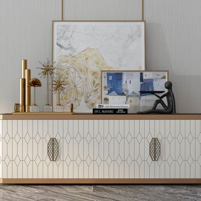 现代轻奢简欧式新中式电视柜装饰柜