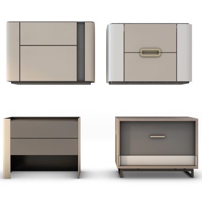 现代床头柜组合